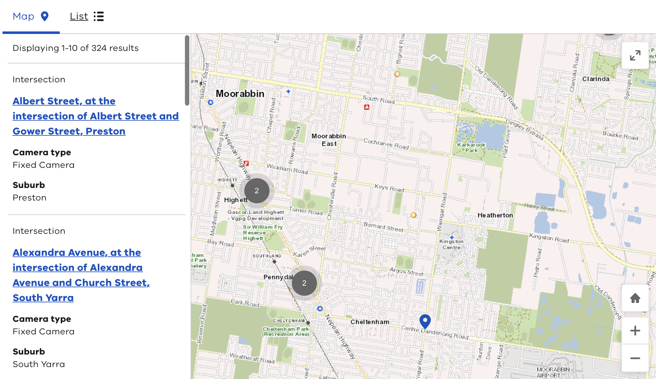 Fixed camera example